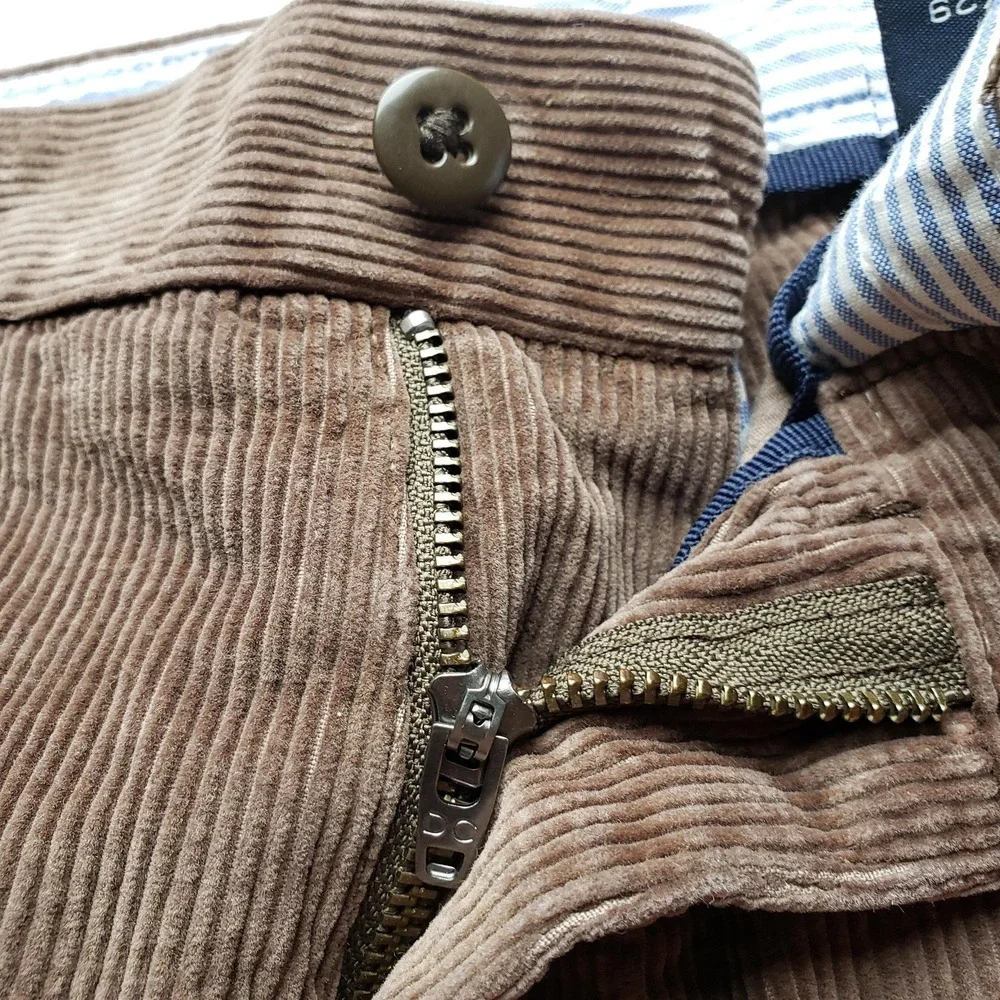 Cremieux Classics Mens Brown Corduroy Pants 100% Cotton Straight Leg 38x29